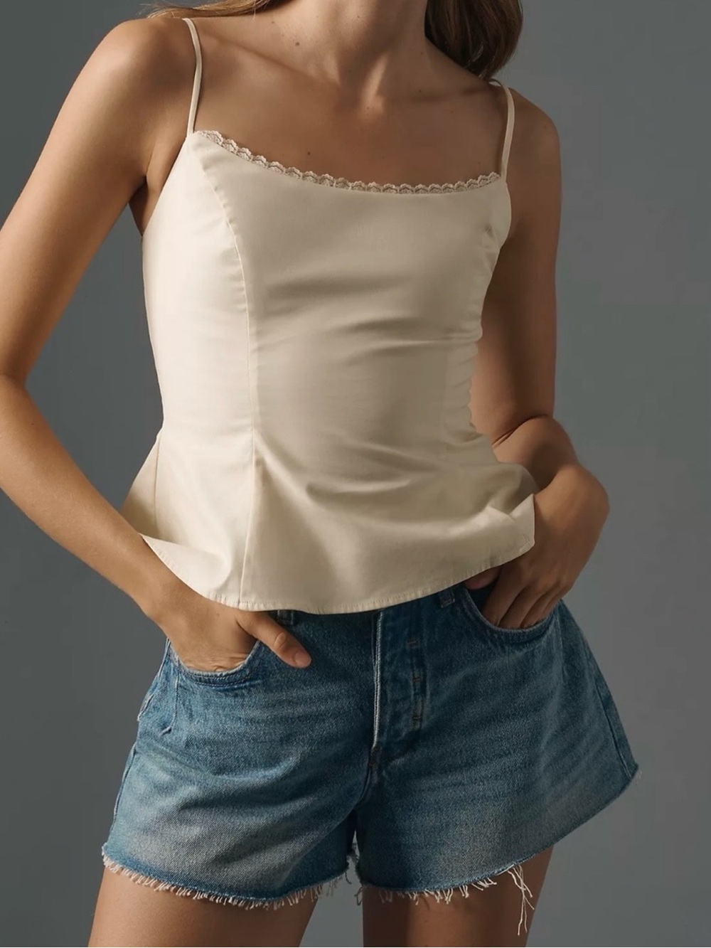 Pilcro for Anthropologie Blue High Waisted Everyday Jean Shorts, NWT, size 28